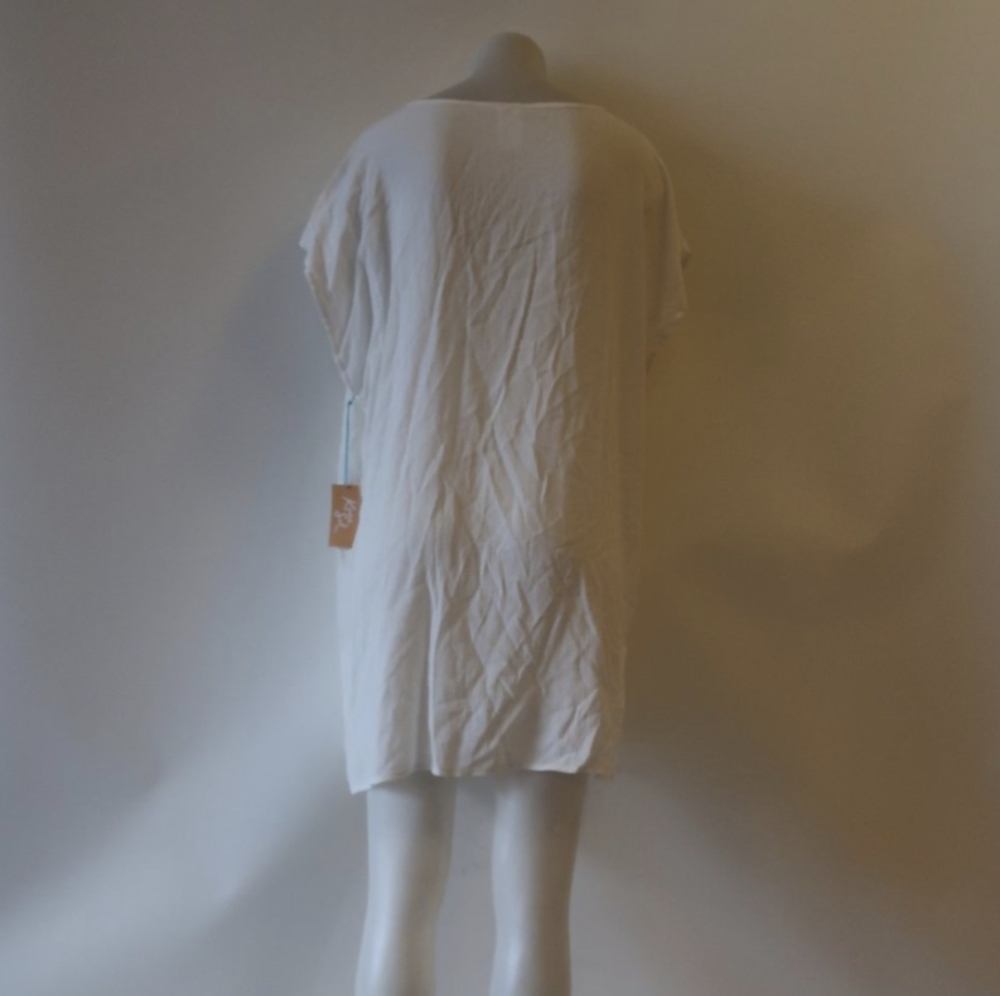 Kona Sol White Lace-up Beach Swim Cover-up Pullover Dress Boho Style Eyelet- M - Picture 15 of 15